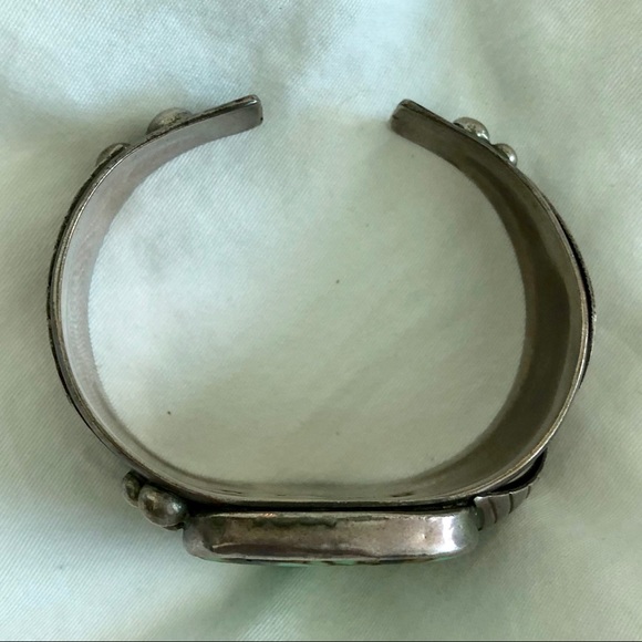 VINTAGE 🖤 Turquoise & Sterling cuff - Picture 3 of 4